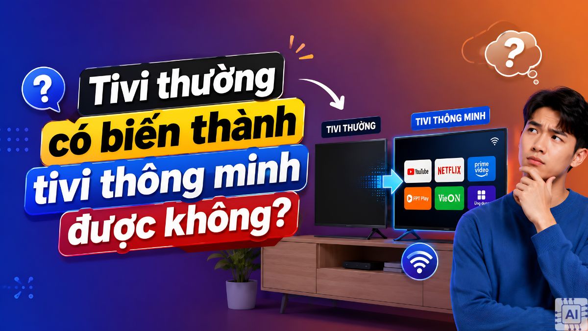 Tivi thường có biến thành tivi thông minh được không?