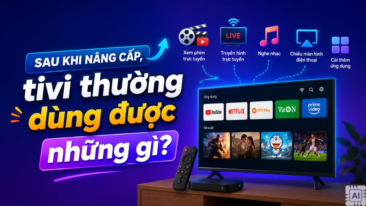 Tivi thường có biến thành tivi thông minh được không?