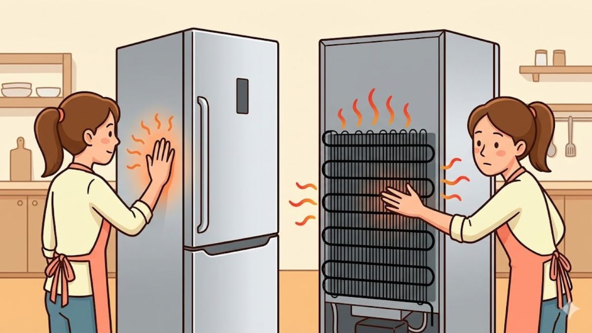 Kiểm tra bình ga tủ lạnh bị nóng tại nhà: Kiểm tra nhiệt độ