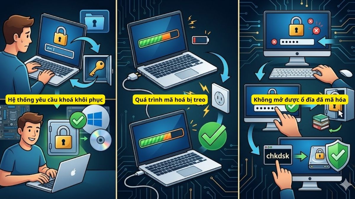 Các lỗi thường gặp khi sử dụng BitLocker 