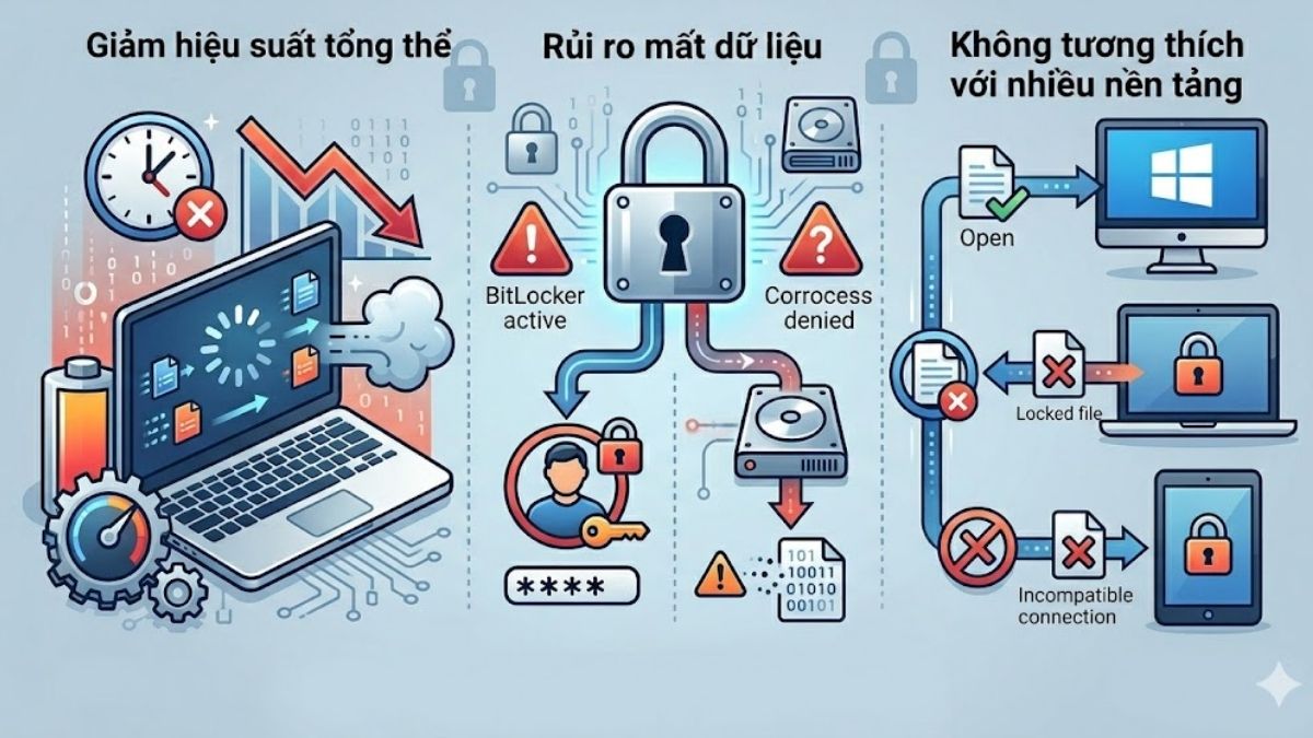 Những rủi ro khi sử dụng BitLocker cần biết