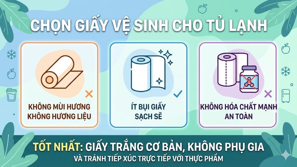 Cách bỏ giấy vệ sinh vào tủ lạnh đúng cách