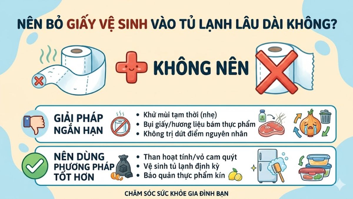 Có nên bỏ giấy vệ sinh vào tủ lạnh lâu dài không?