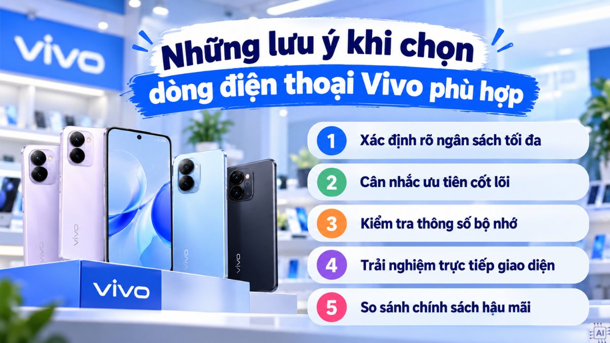 Những lưu ý khi chọn dòng điện thoại Vivo phù hợp