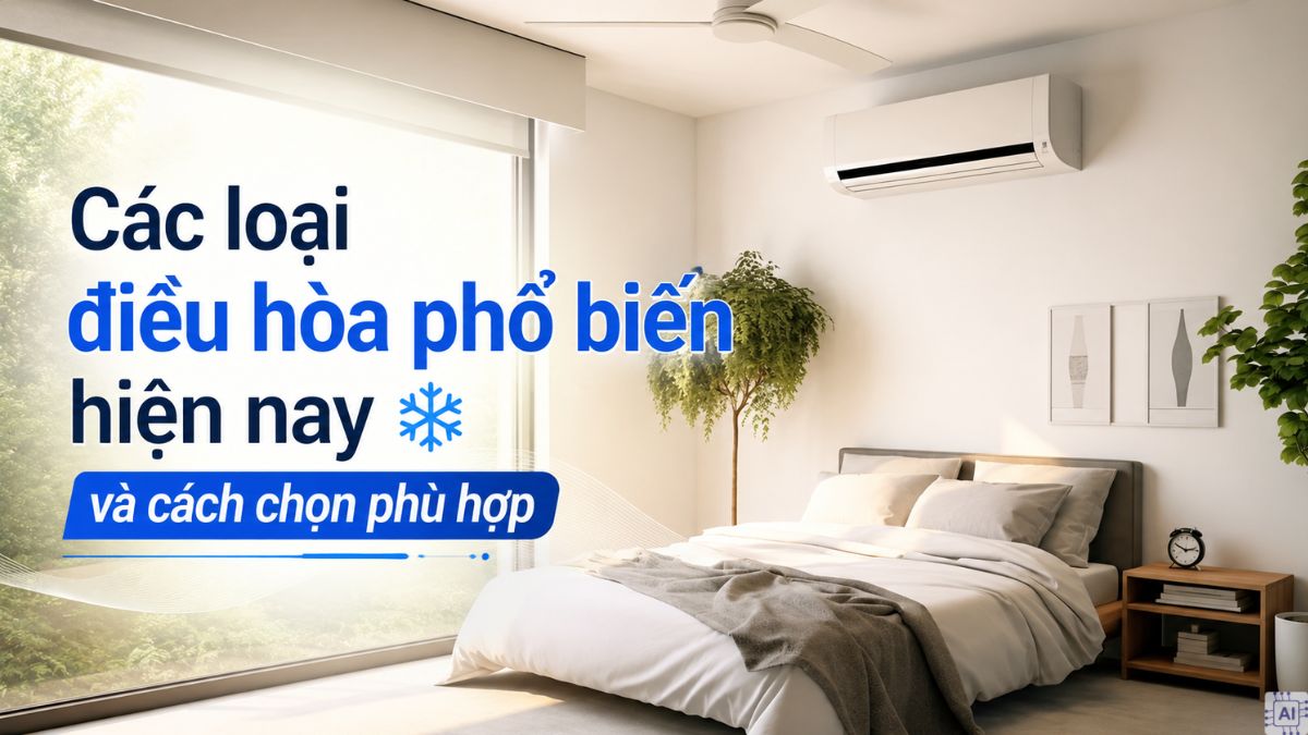 Các loại điều hòa phổ biến hiện nay và cách chọn phù hợp