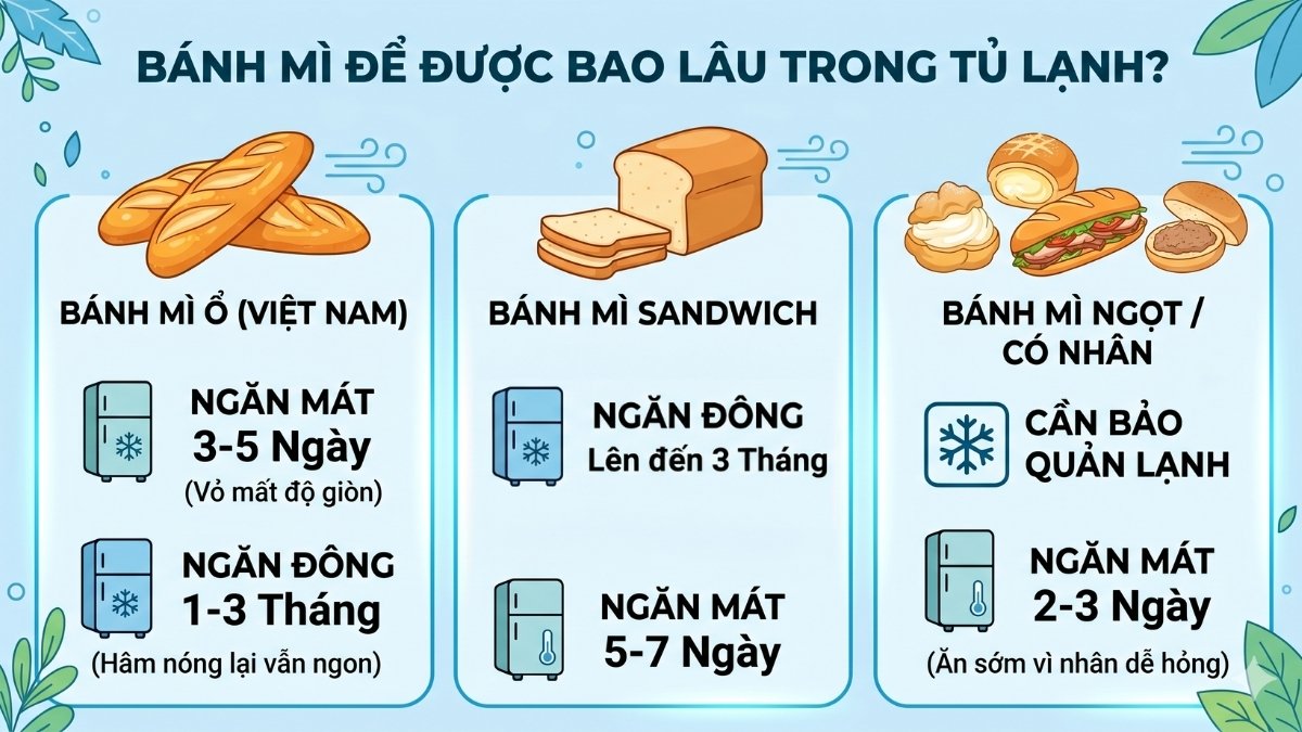 Cách bảo quản bánh mì luôn tươi ngon trong thời gian dài