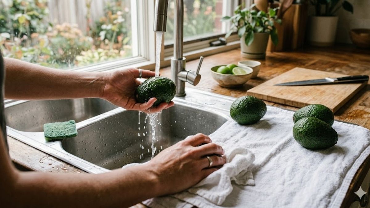 Rửa sạch và xử lý vỏ bơ đúng cách