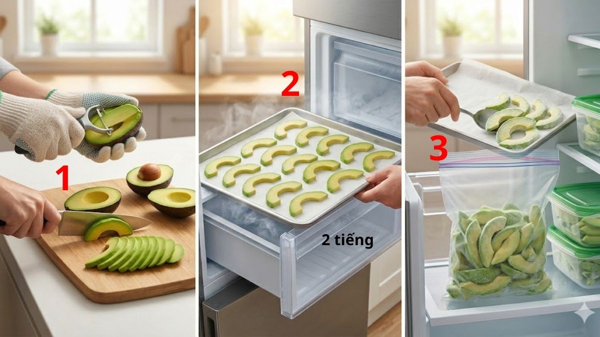 Cách bảo quản bơ chín trong ngăn đá tủ lạnh