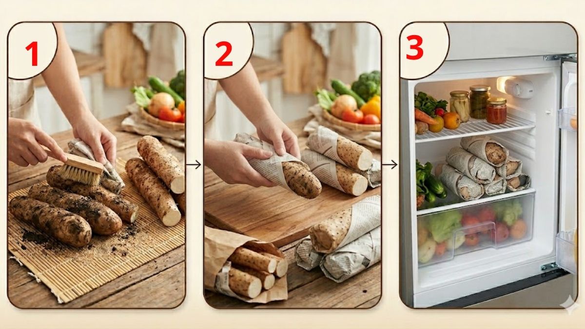 Cách bảo quản củ mài tươi trong tủ lạnh đúng chuẩn