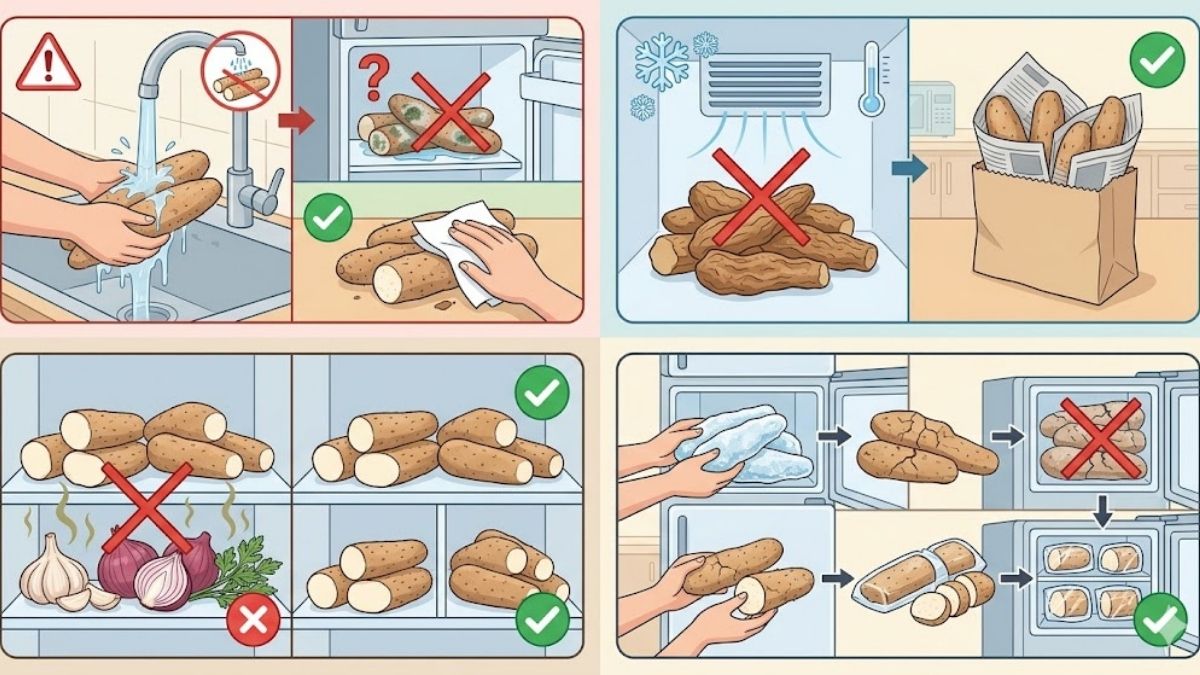 Những sai lầm khi bảo quản củ mài trong tủ lạnh cần tránh