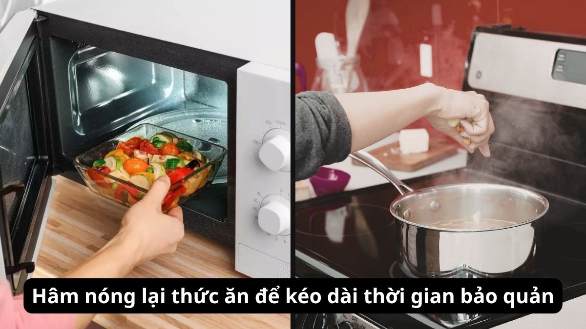 Cách bảo quản đồ ăn khi không có tủ lạnh bằng ngâm hâm nóng