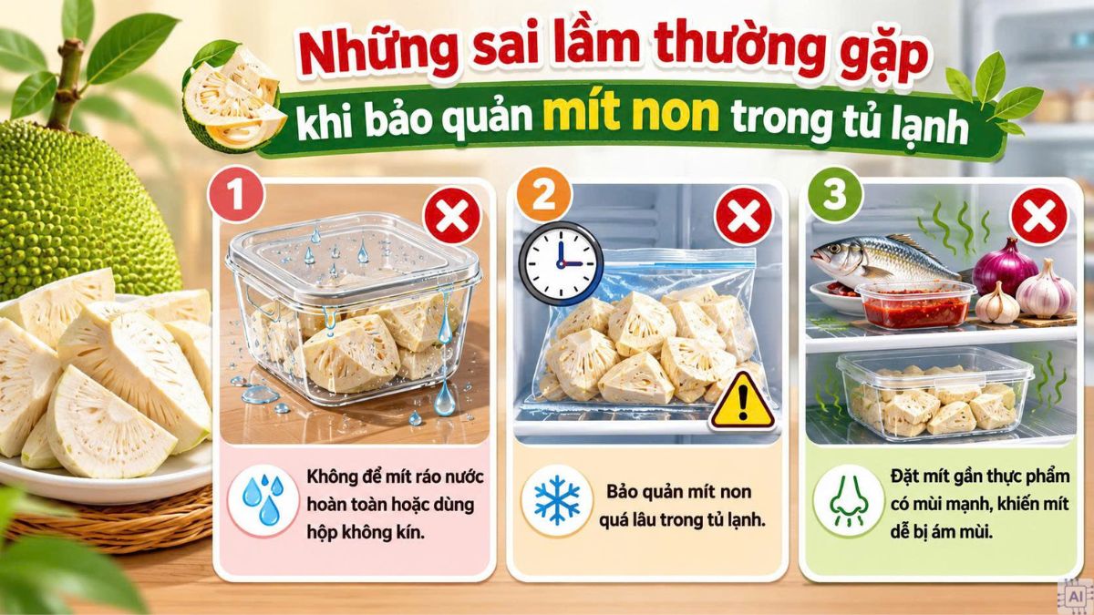 Những sai lầm thường gặp khi bảo quản mít non trong tủ lạnh