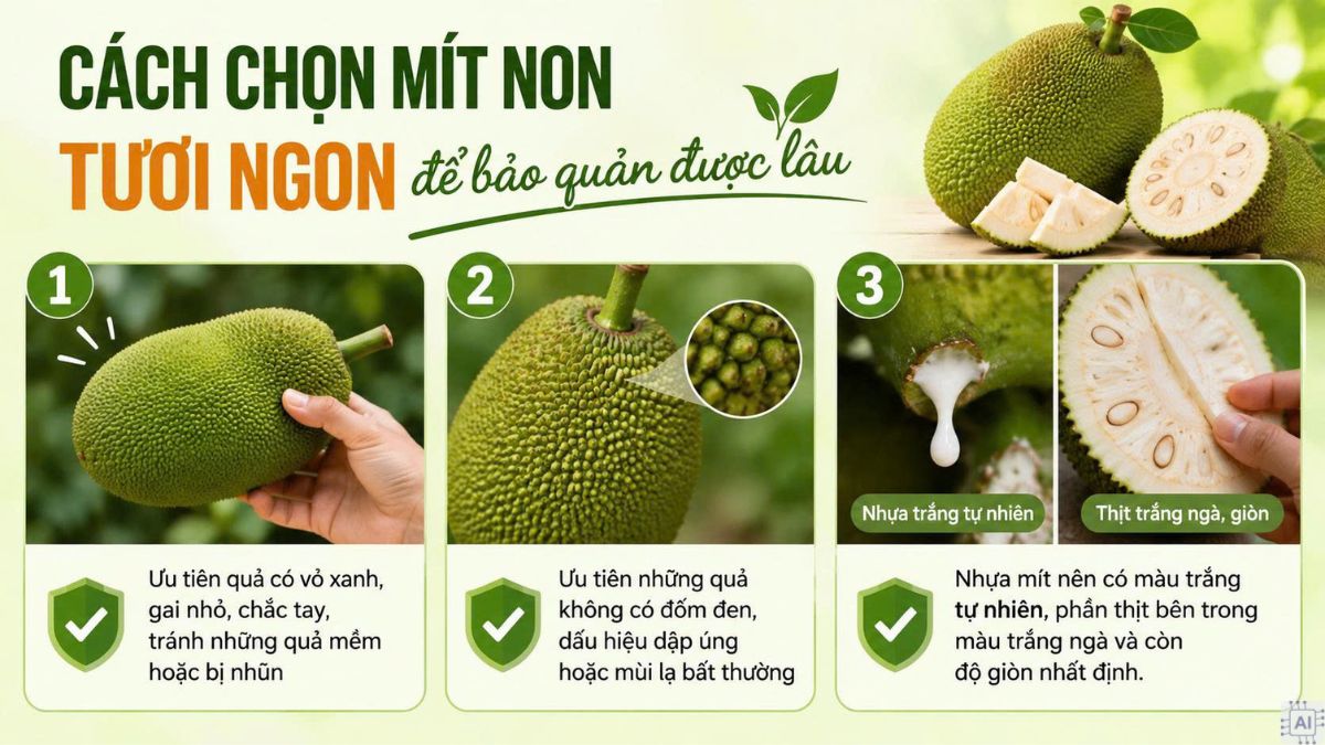 Cách chọn mít non tươi ngon để bảo quản được lâu