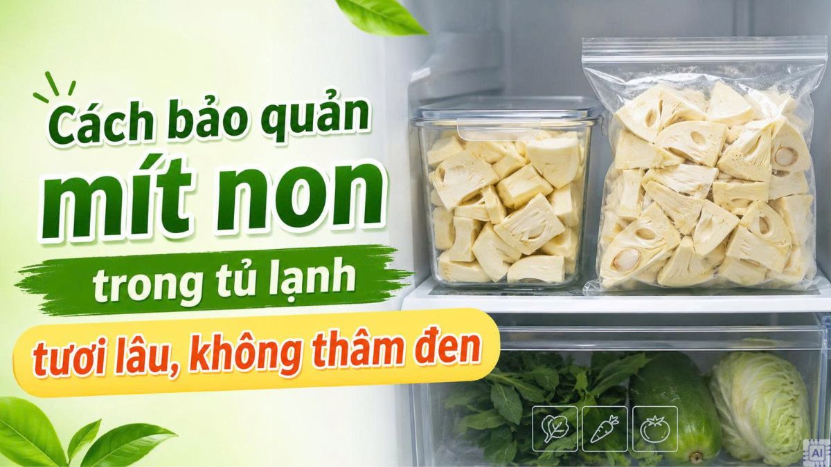 Cách bảo quản mít non trong tủ lạnh tươi lâu, không thâm đen