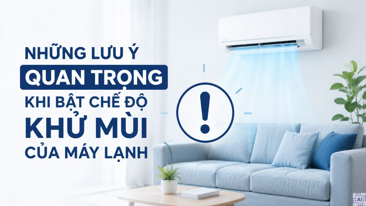 Những lưu ý quan trọng khi bật chế độ khử mùi của máy lạnh