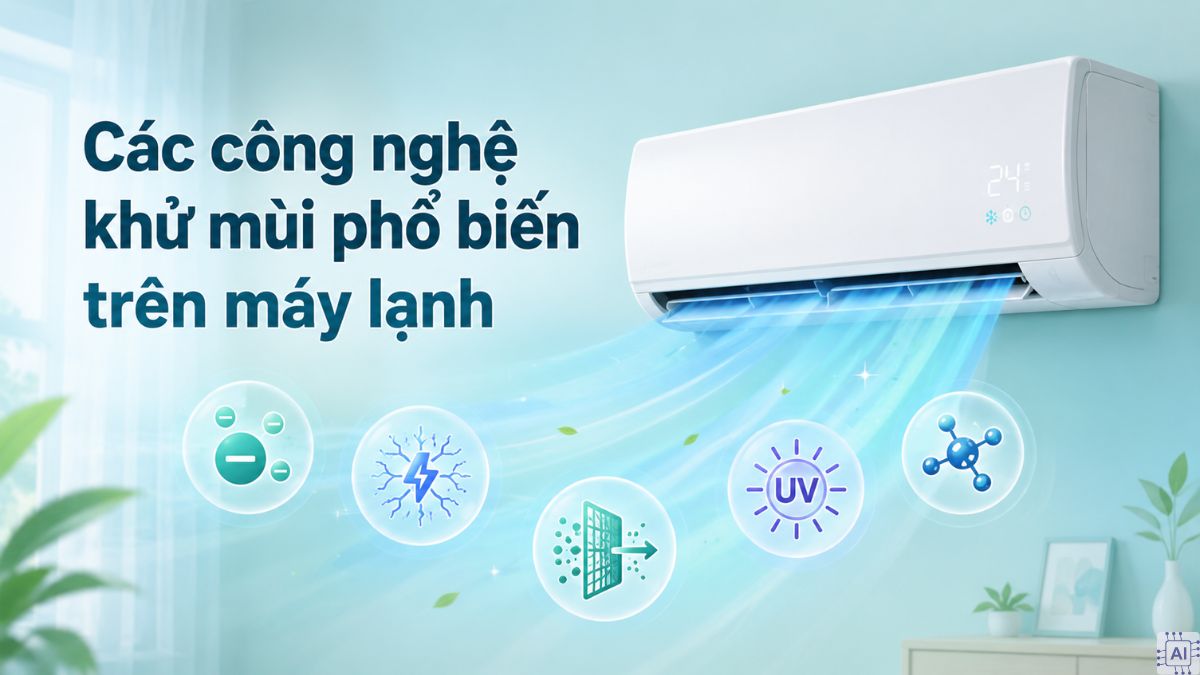 Các công nghệ khử mùi phổ biến trên máy lạnh