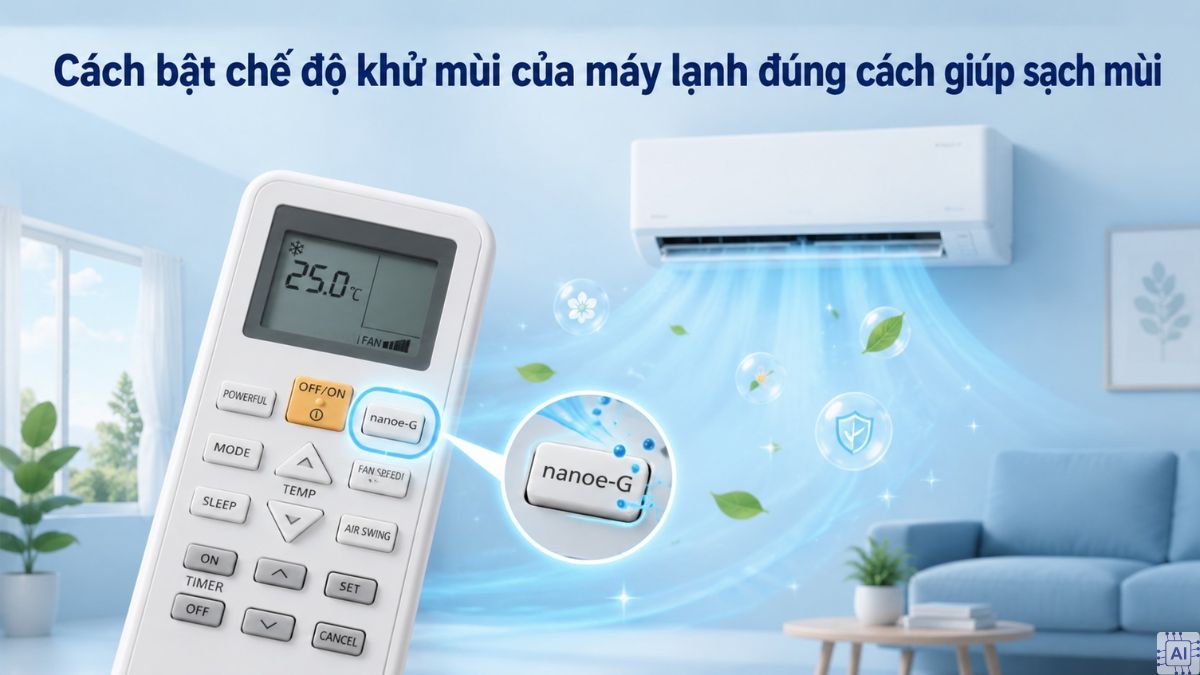 Cách bật chế độ khử mùi của máy lạnh đúng cách giúp sạch mùi