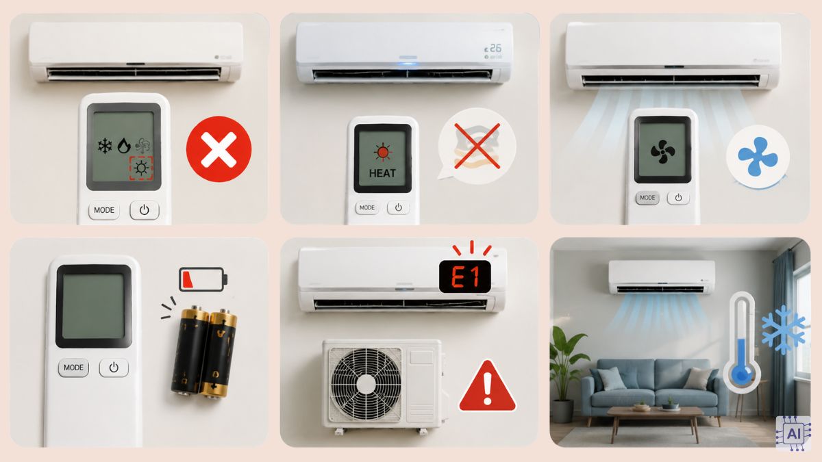 Những lỗi thường gặp khi bật điều hoà nóng