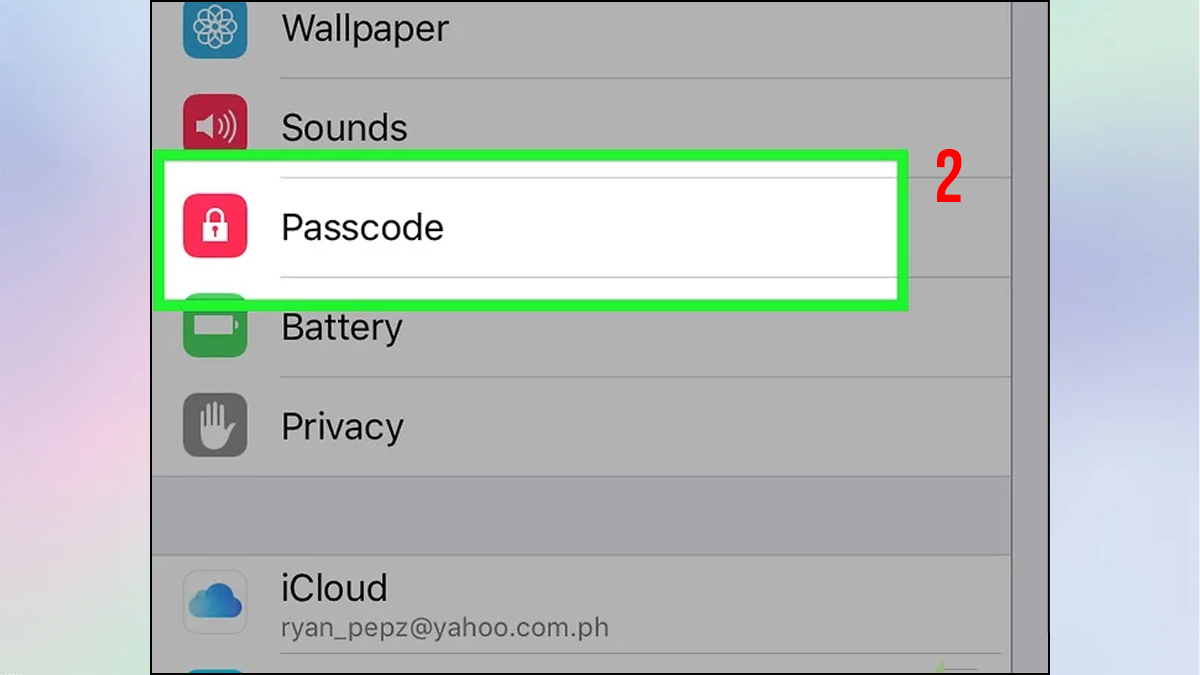 Cách cài mật khẩu iPad chi tiết bước 2a