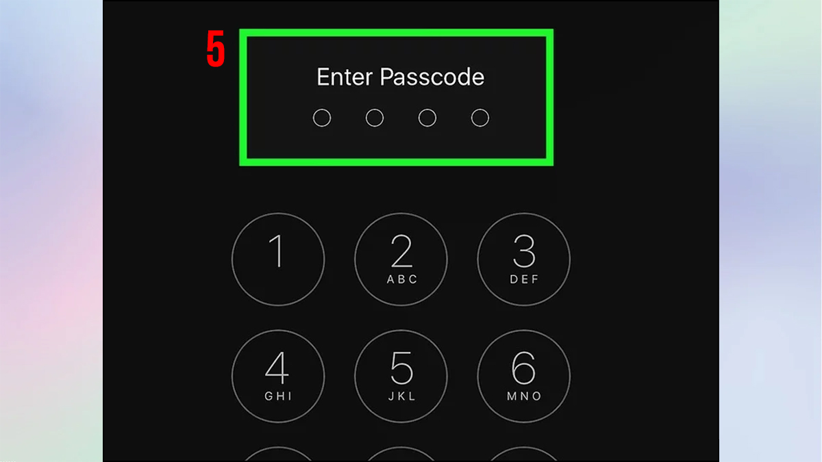 Cách cài mật khẩu iPad chi tiết bước 4