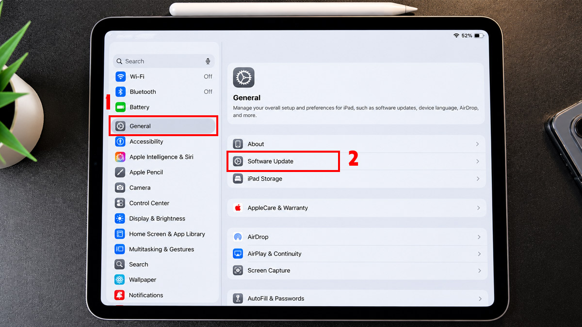 Cách cập nhật iPadOS trên iPad bằng Wi-Fi