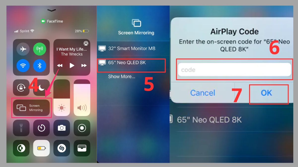 Cách chia sẻ màn hình iPhone lên tivi Samsung bằng AirPlay