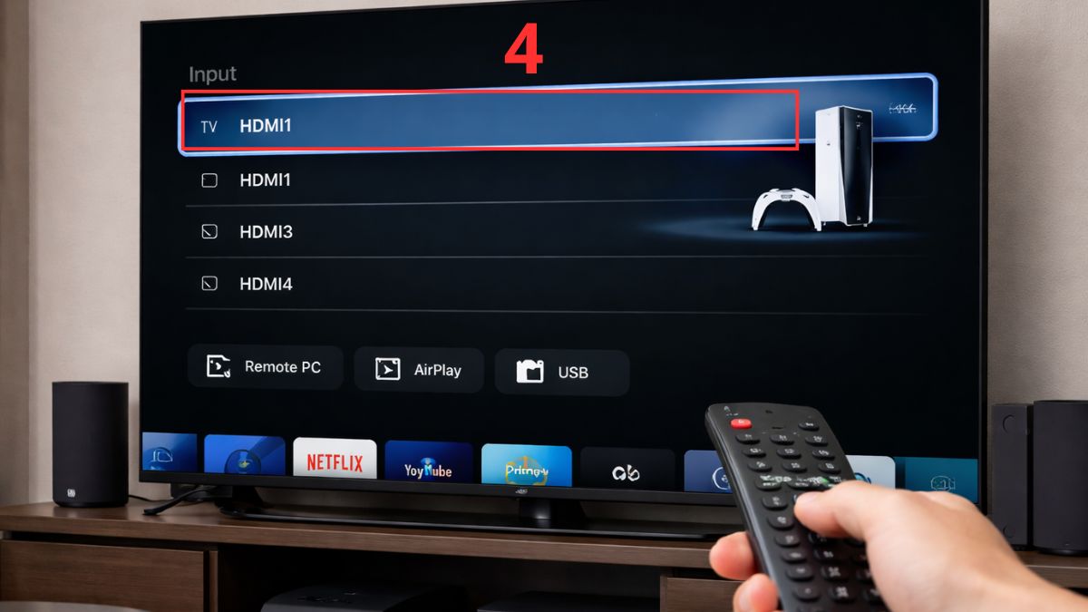 Cách chia sẻ màn hình điện thoại lên tivi Samsung bằng cáp HDMI