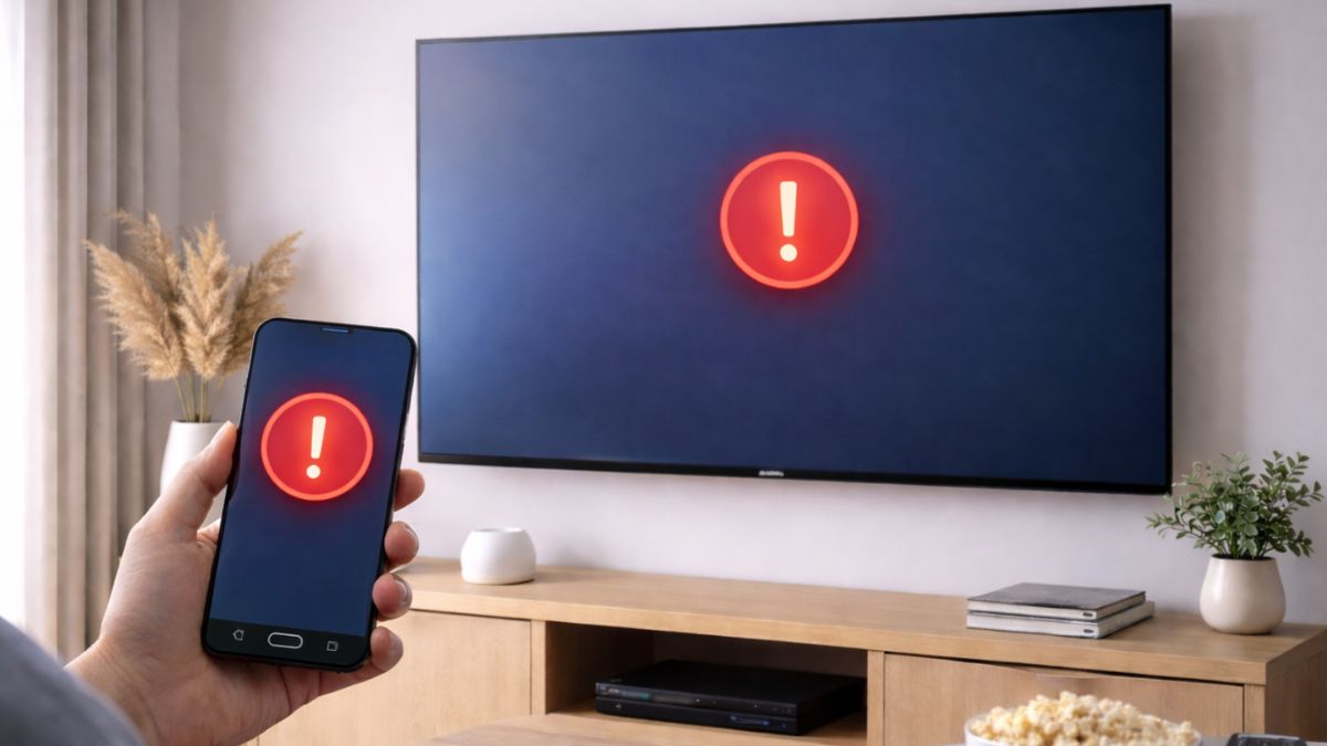 Lỗi thường gặp khi chia sẻ màn hình điện thoại lên tivi Samsung