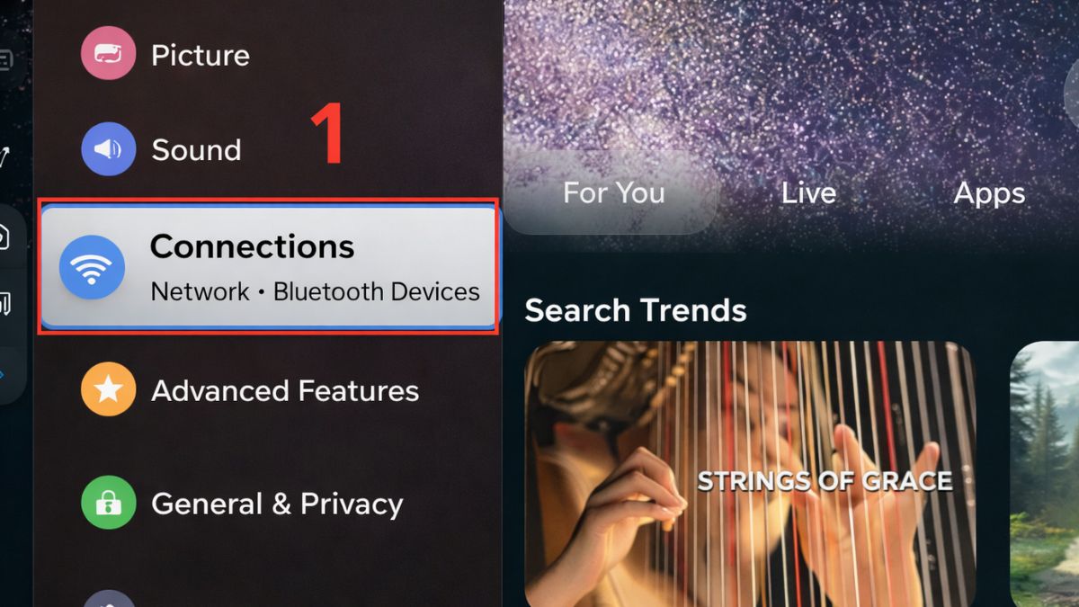 Cách chia sẻ màn hình iPhone lên tivi Samsung bằng AirPlay