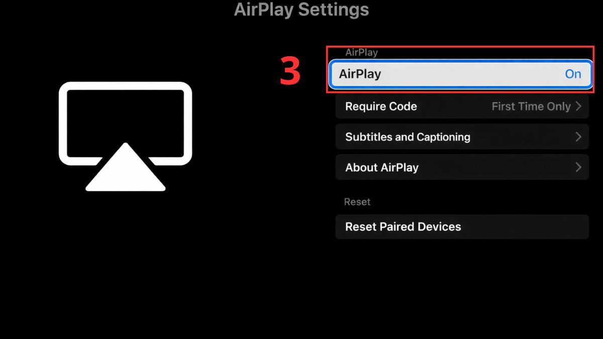 Cách chia sẻ màn hình iPhone lên tivi Samsung bằng AirPlay