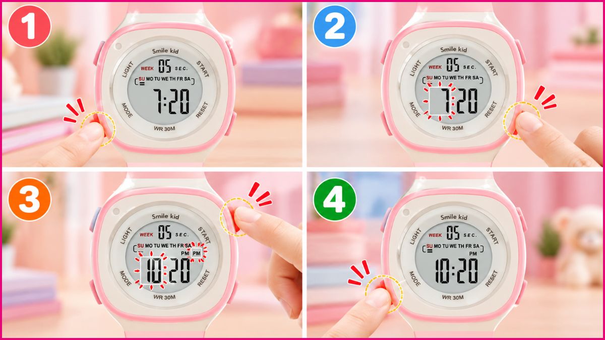 Cách chỉnh lại khi đồng hồ hiển thị sai giờ hoặc ngày