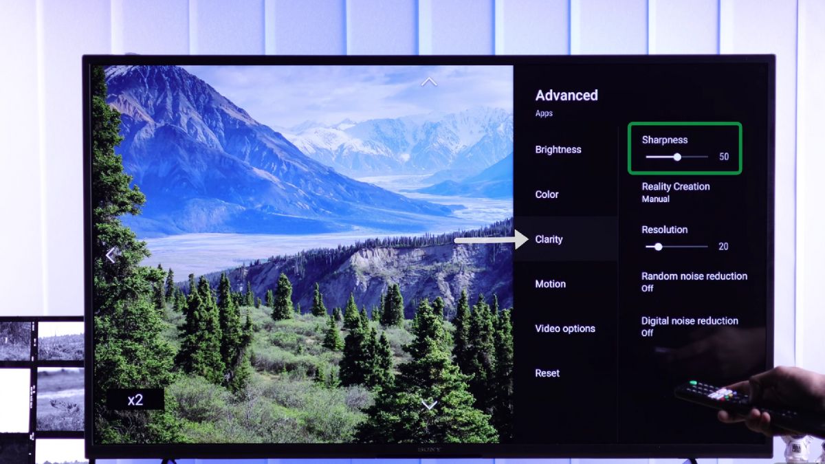 Cách chỉnh màu Tivi Sony chuẩn: Chỉnh độ sắc nét