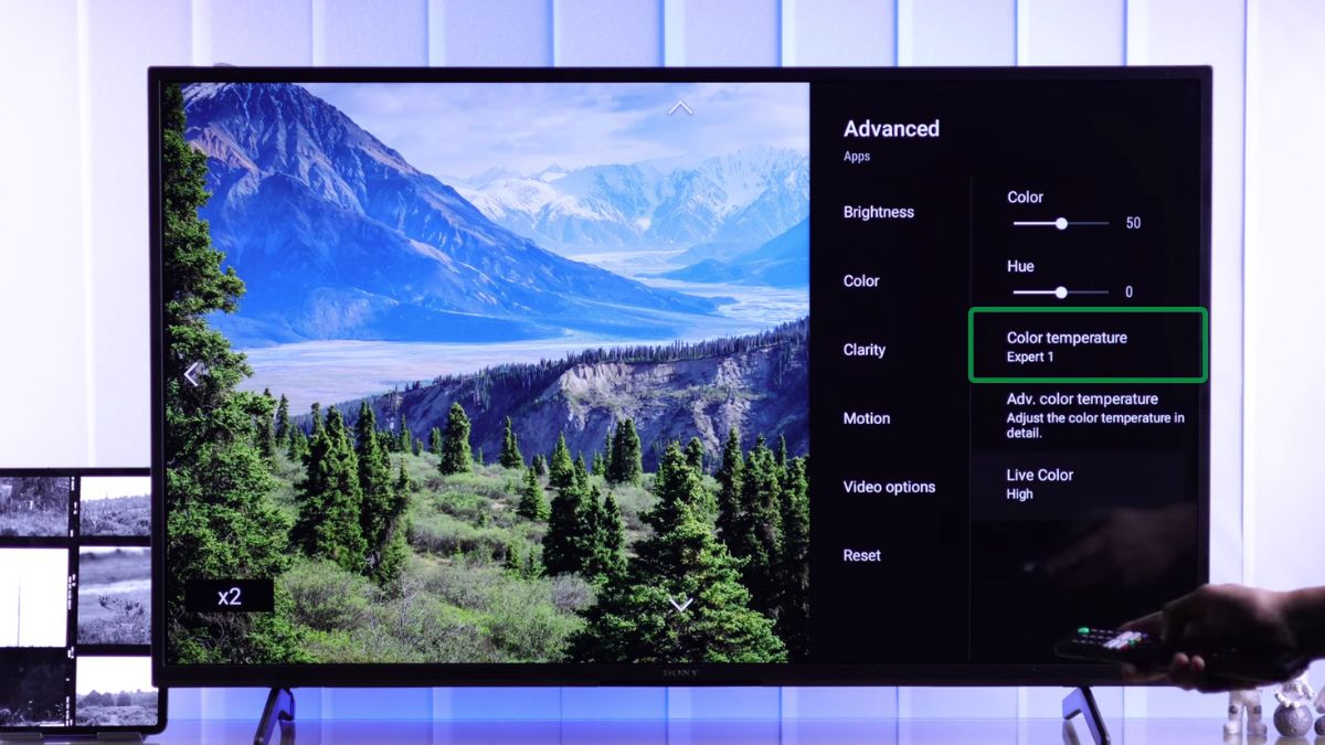 Cách chỉnh màu Tivi Sony chuẩn: Chỉnh nhiệt độ màu