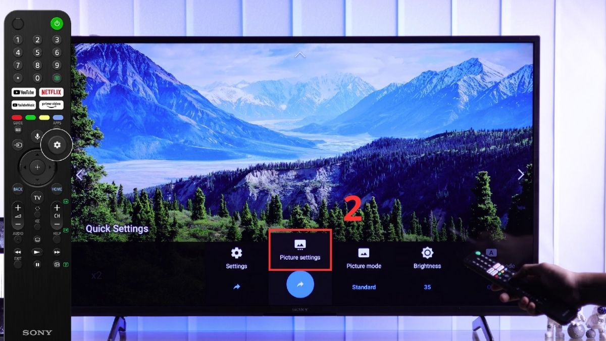 Cách chỉnh màu hình ảnh Android TV Sony trong cài đặt bước 2