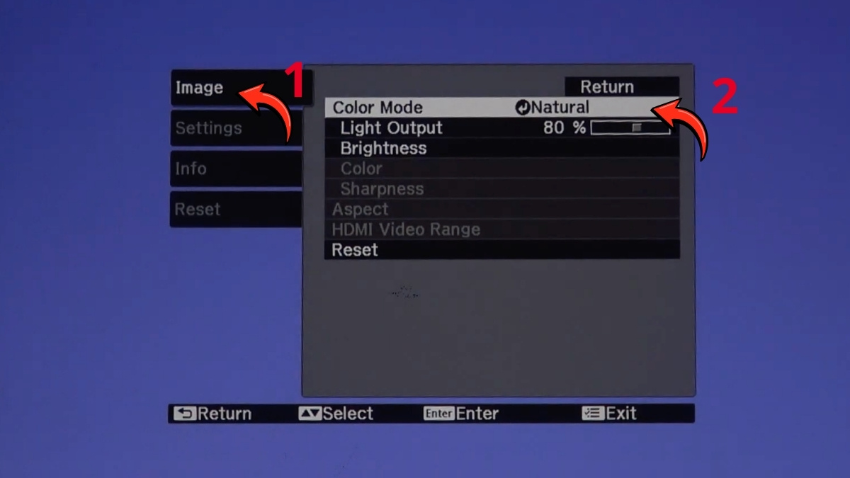 Cách chỉnh màu và độ sáng máy chiếu chuẩn