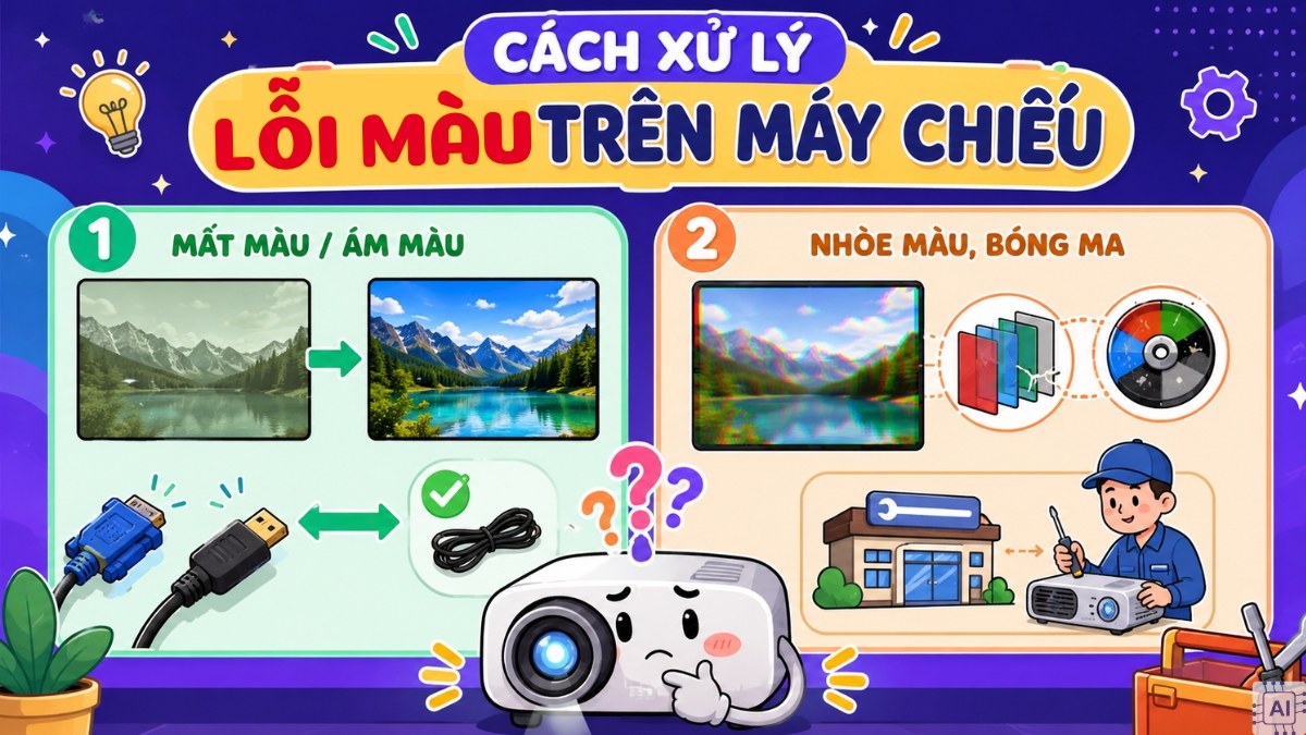 Cách chỉnh màu và độ sáng máy chiếu chuẩn