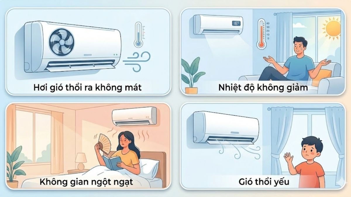 Dấu hiệu cho thấy máy lạnh không lạnh