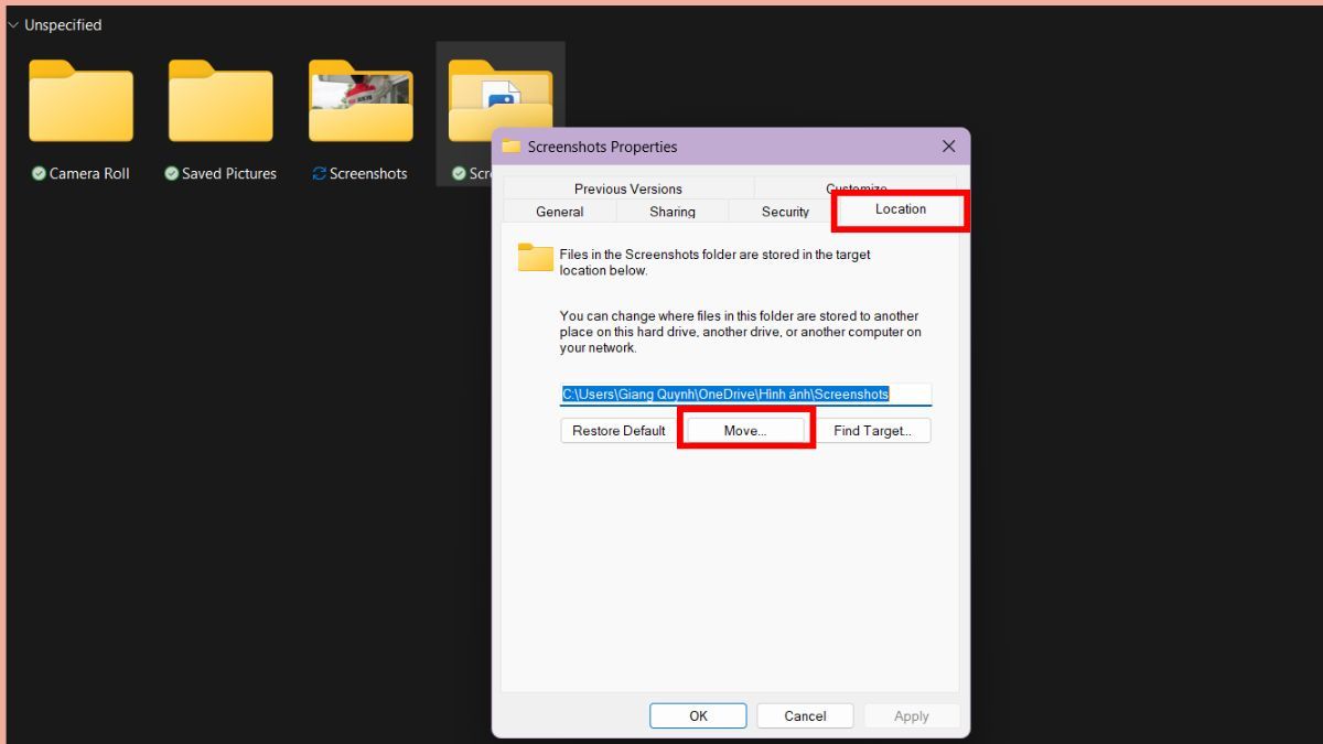Ảnh chụp màn hình Win 11 được lưu ở đâu?