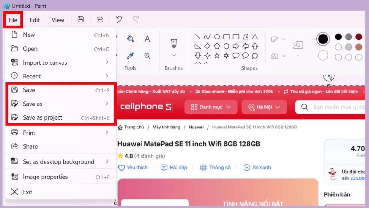 Chụp màn hình Win 11 bằng phím Print Screen