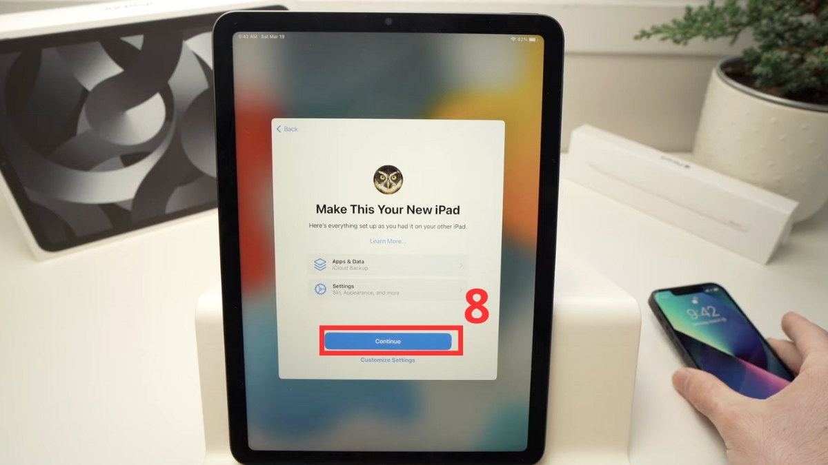 Cách chuyển dữ liệu từ iPhone sang iPad bằng Quick Start bước 3