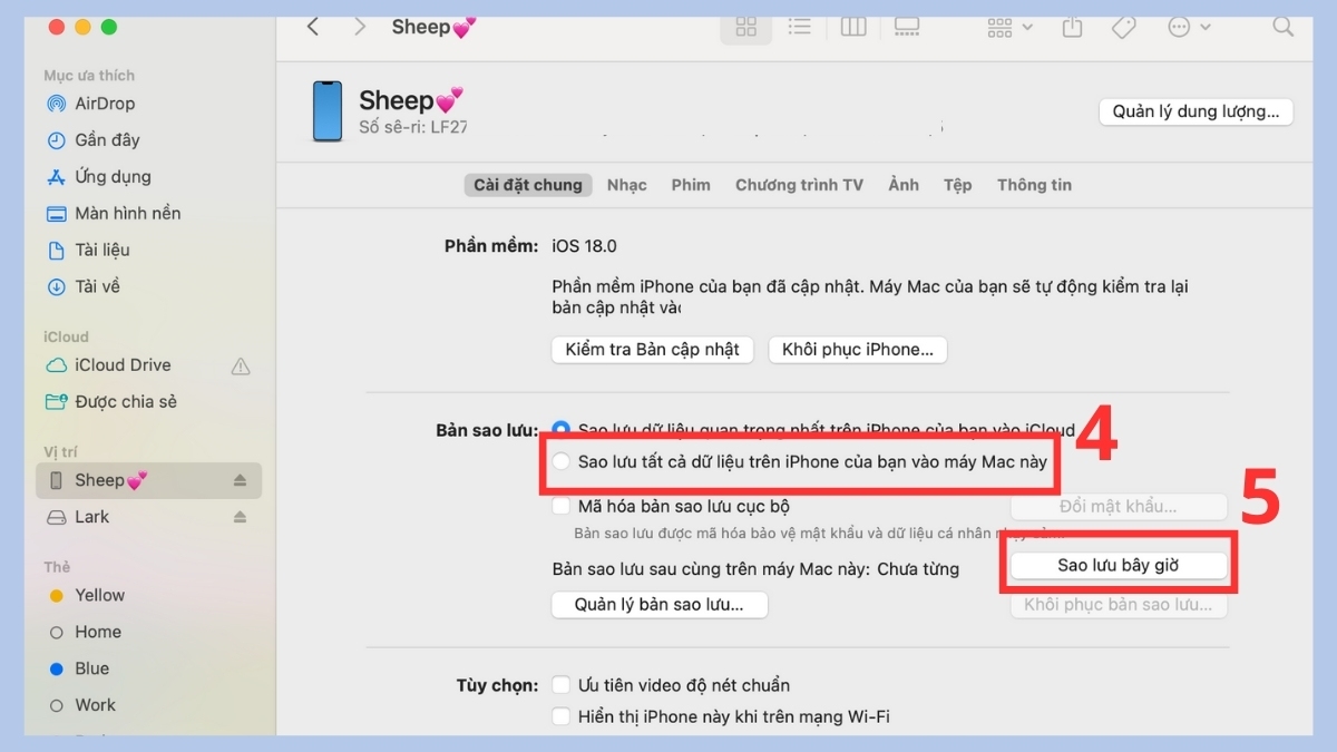 Cách chuyển dữ liệu từ iPhone sang iPad không dùng iCloud bước 1