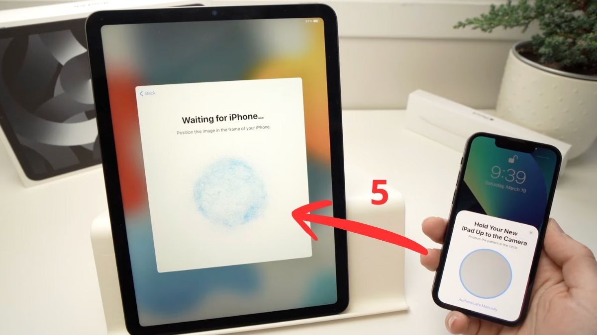 Cách chuyển dữ liệu từ iPhone sang iPad bằng Quick Start bước 2