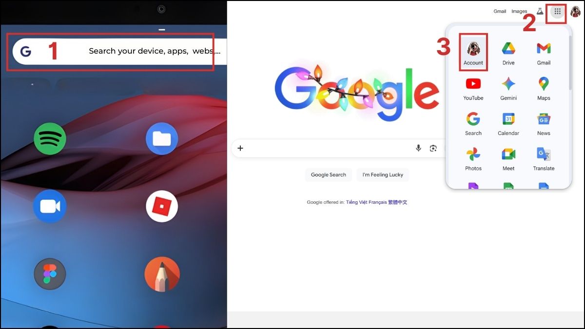 Cách đăng xuất Gmail từ xa trên iPad bước 1