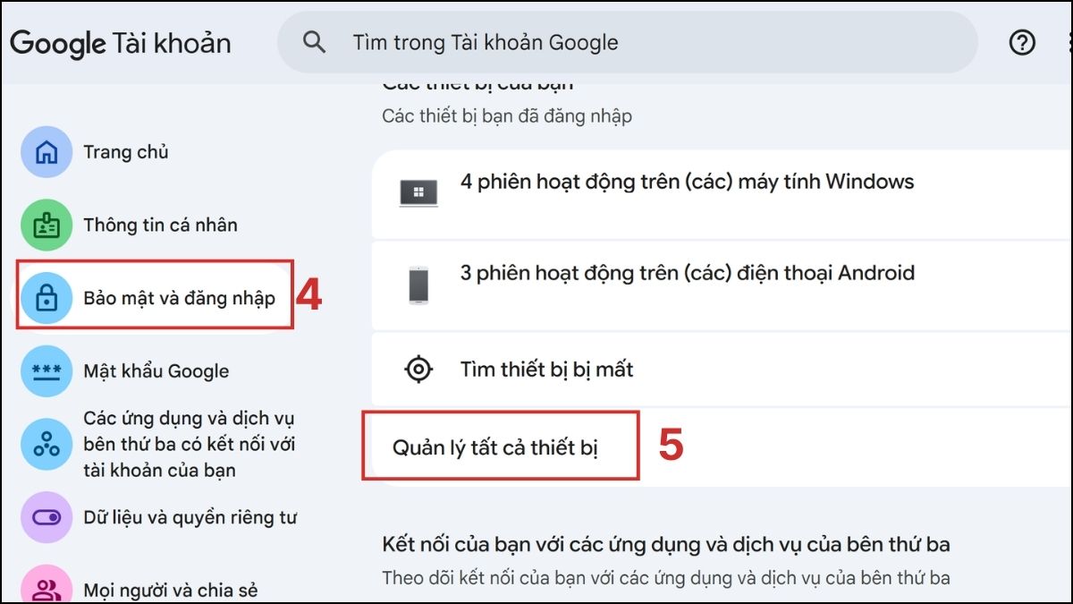Cách đăng xuất Gmail từ xa trên iPad bước 2