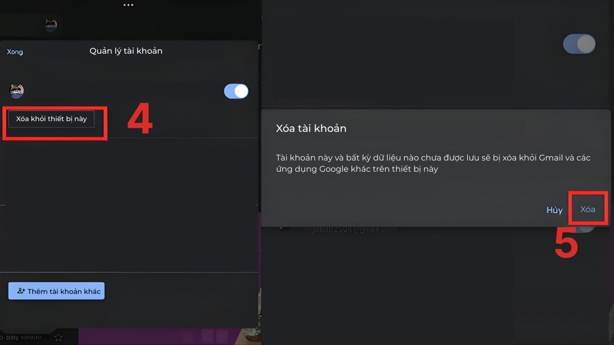 Cách đăng xuất Gmail trên iPad bằng cách xóa tài khoản Google bước 3