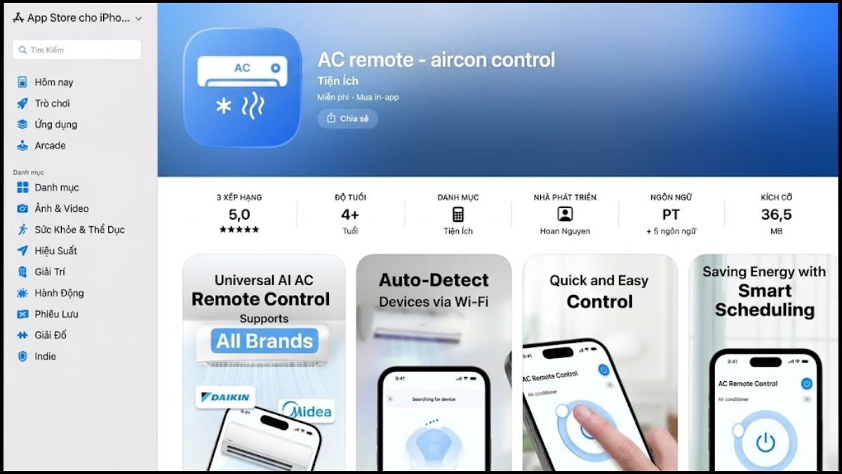 Top ứng dụng điều khiển điều hòa bằng iPhone miễn phí tốt