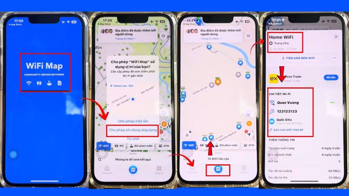 Cách kết nối wifi được chia sẻ bằng Wifi Map và Wifi Master