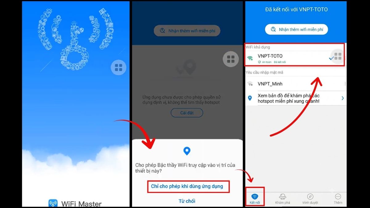 Cách kết nối wifi được chia sẻ bằng Wifi Map và Wifi Master