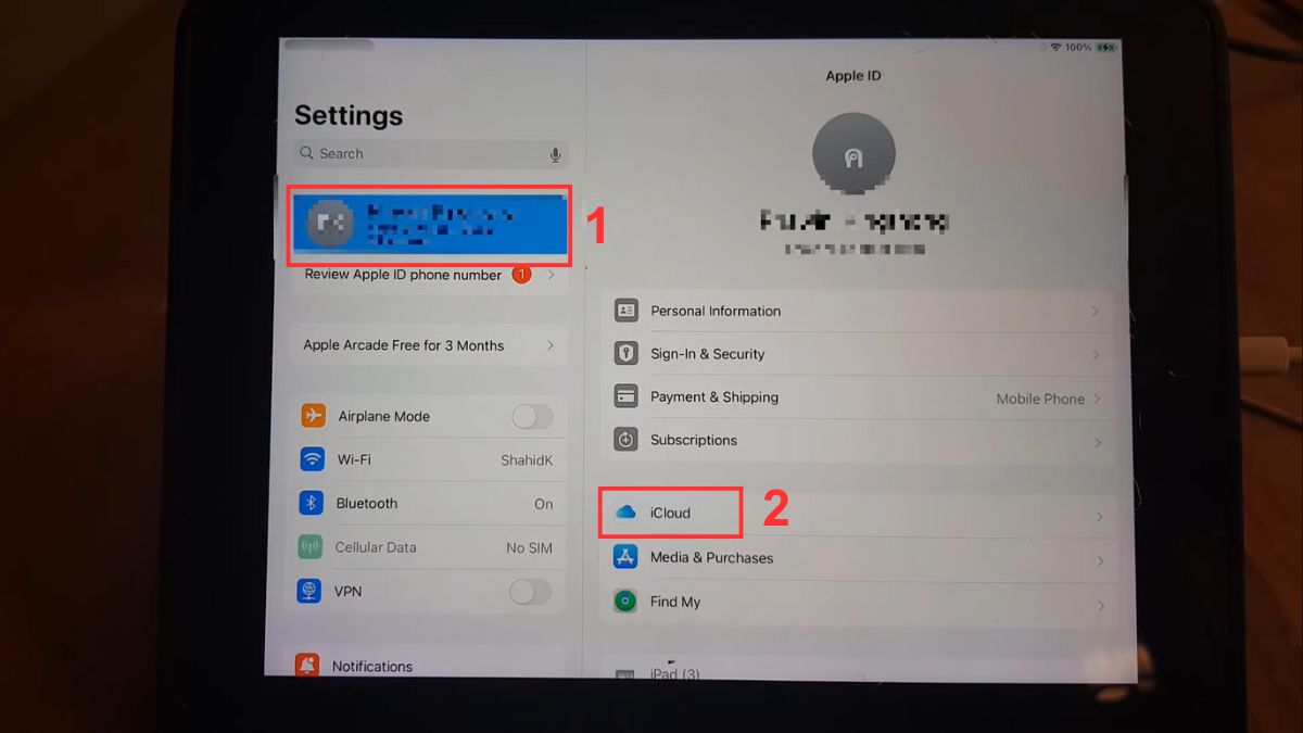 Cách giải phóng dung lượng iPad bằng đồng bộ ảnh lên iCloud bước 1