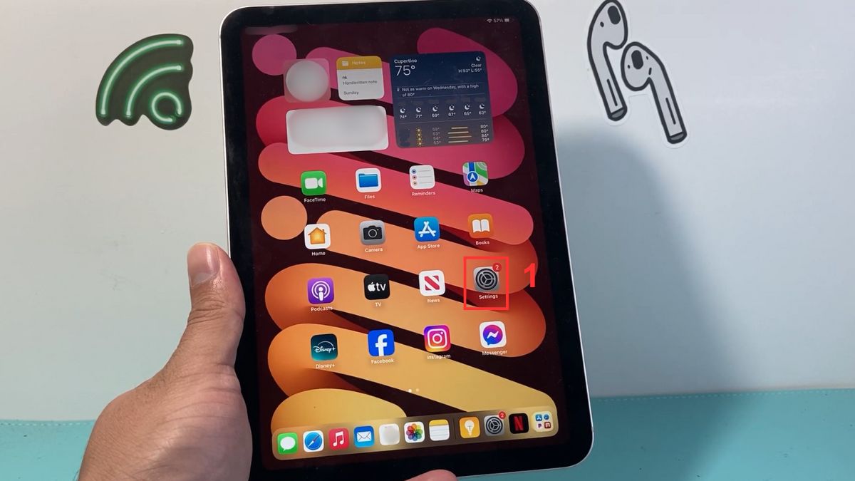 Cách giải phóng dung lượng iPad bằng cách reset thiết bị bước 1